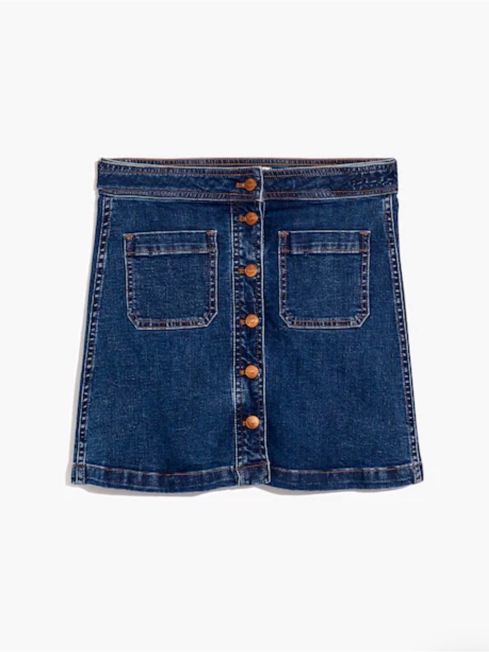 Madewell Stretch Denim A-Line Mini Skirt in Salisbury Wash